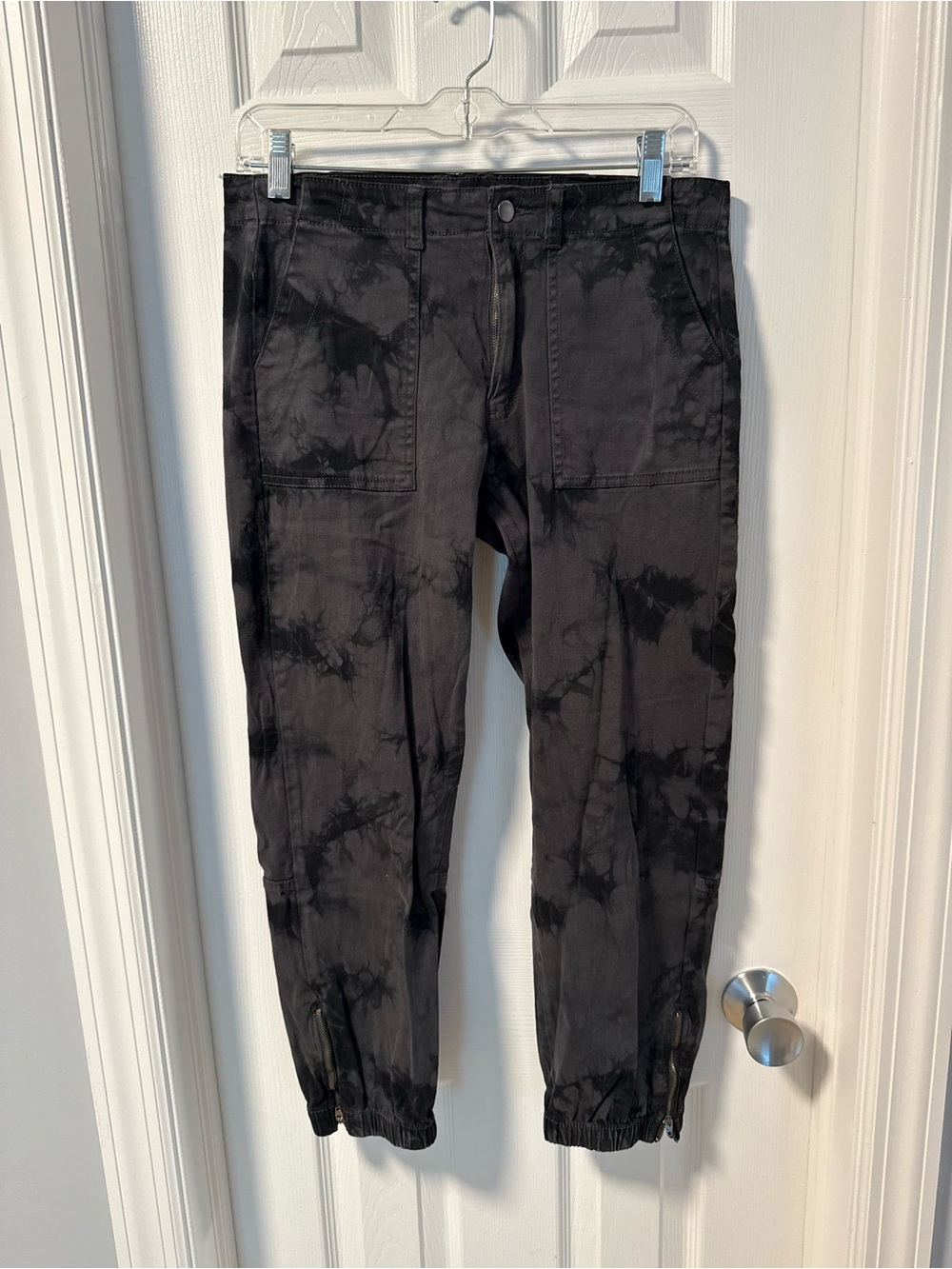 Black Tie-Dye Jogger Pants